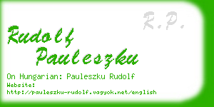 rudolf pauleszku business card